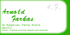 arnold farkas business card